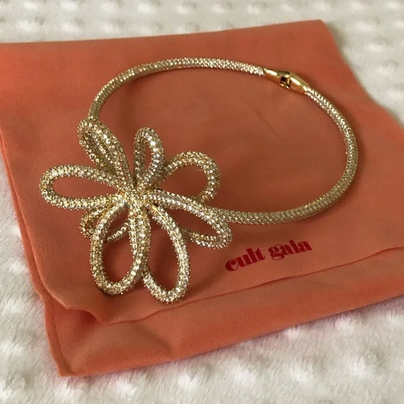 Cult Gaia Bloom Chocker Rhinestone Clear - Picture 3 of 12